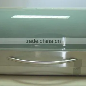 Stainless Steel Bread Box With Glass Lid thumbnail-1
