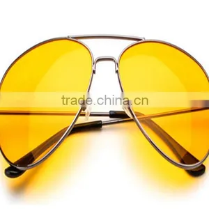 Yellow Unisex HD Night Vision Driving Anti Glare Glasses Eyewear thumbnail-3
