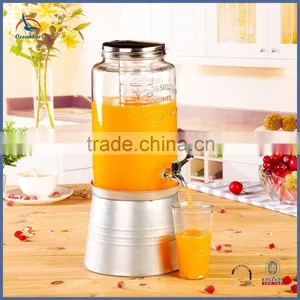 5.8L Old Fashion Glass Dispenser Glass Drink Dispenser With Tap thumbnail-1