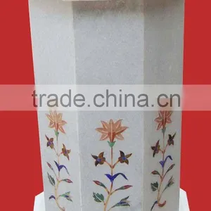 White Marble Table Base thumbnail-1