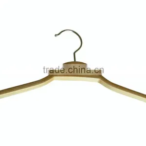 Laminated Wooden Dress Hanger With Rubber Teeth on Shoulder, Natural Color for Coat Hanger Cheap Hanger thumbnail-2