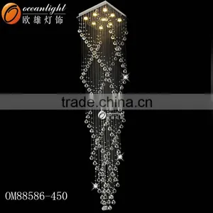 Sprial Cross Crystal Strings Modern Hanging Chandelier Crystal Chandelier OM88586-450W thumbnail-1