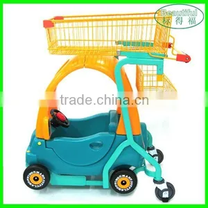 Fashion!Children Car Style Shopping Carts,Shopping Trolley With Kid Car thumbnail-1