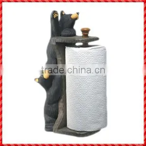 Cute Resin Climbing Bears Animal Toilet Paper Holder Stand thumbnail-1
