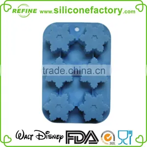 Christmas Colorful Cute Silicone Snowflake Shape Cake Mould thumbnail-1