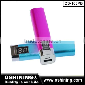 LED Mini Power Bank Smart Phone Charger,High Quality Promotional Portable Power Bank With Stainless Casing thumbnail-2
