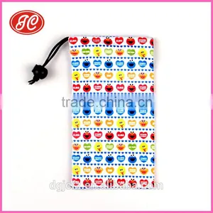 Coloful Heat Transfer Printing Soft Microfiber Bag for Mobile Phone /charger thumbnail-1