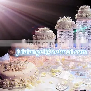 High Quality Hanging Crystal Cake Stand for Wedding Cake thumbnail-2