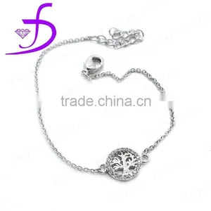 Rhodium Plating 925 Silver 2015 Charm Bracelet for Women thumbnail-1