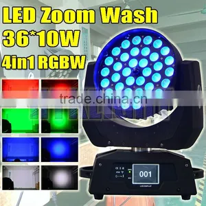Hot Selling Led Zoom Wash Moving Head 36*10W 4in1 RGBW thumbnail-1