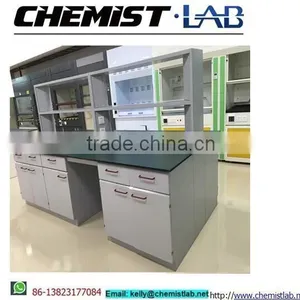 Wall Mounte All Steel Lab Side Table With Sink & Full Height Drawers in Chemistry Laboratory thumbnail-4