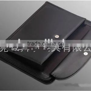 Foldable Multi-function Brown Leather Business Notebook With a Out Pocket thumbnail-1