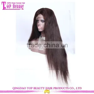Unprocessed Brazilian Virgin Human Hair Wigs 28 Inch Straight Long Glueless Lace Front Wig thumbnail-6