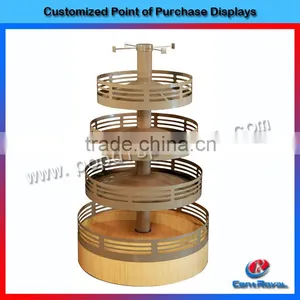 Wholesale Supermarket Fashion Wooden Bakery Bread Display Shelf thumbnail-1