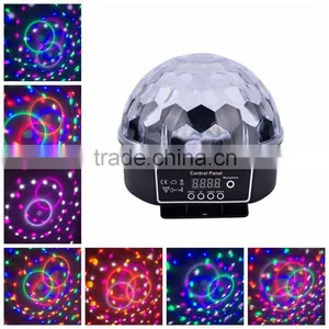 Latest Style 360 Degrees Rotating LED Crystal Magic Ball Light Mini RGB Mini Disco DJ Ball Stage Lighting Wholesale thumbnail-3