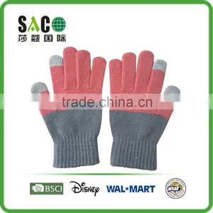 Colorful Two Toes Touch Screen Acrylic Gloves thumbnail-2