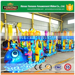 Theme Park Equipment Ocean Track Train, 14 Seats Funfair Track Train Rides for Sale thumbnail-3