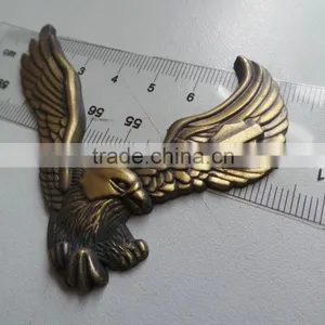 Antique Brass Metal Eagle,metal Hawk Souvenir,decorative Metal Eagles Emblem thumbnail-1