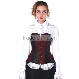 Instyles Wholesales Sexy Satin Boned Gothic Steam Punk Lace Sexy Bustier Corset thumbnail-1