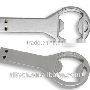 Custom Logo Printed Bottle Opener Usb Flash Drive, Metal 32GB Pen Drive thumbnail-2