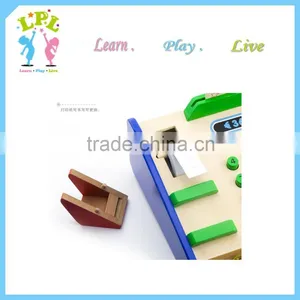 Wholesale Hot Sale High Quality Wooden Kids Mini Calculator Cash Register Preschool Wooden Educational Toys thumbnail-5