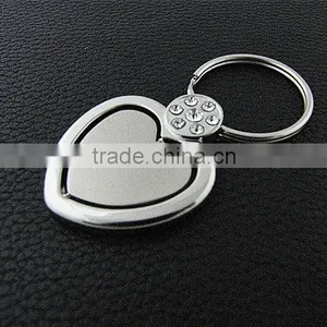 Custom Metal Fancy Heart Shape Spinning Cute Keyring for Lovely Girls thumbnail-1