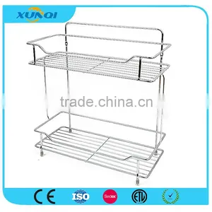 2 Tier Chrome Wire Storage Rack for Bathroom /Corner Rack/Shower Caddy/Bathroom Shelver DSCN1443 thumbnail-1