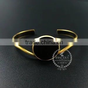 65mm Diameter Brass Vintage Style 20mm Round Setting Bezel Tray Antiqued Bronze DIY Bracelet Bangle Supplies 1900112 thumbnail-1