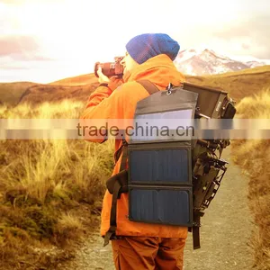 High Efficiency 20W Waterproof Foldable Solar Mobile Phone Charger thumbnail-1