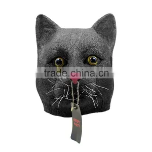 Sale Halloween Venetian Masquerade Masks Black Cat for Men thumbnail-1