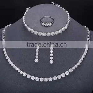 AAA Stone Brass Jewelry Set,cubic Zirconia Jewelry Set Christmas Gifts thumbnail-1