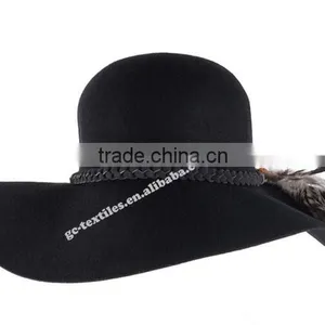 New Hot Product for 2014 Fashion Women Promotional Party Felt Hat Wide Brim With Fur thumbnail-4