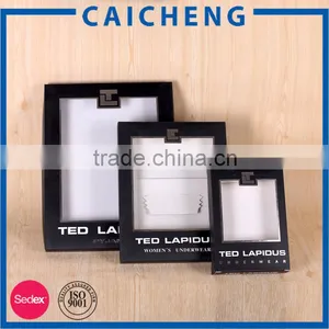 Hot Sale Custom Scarves Packaging Black Folding Box thumbnail-6