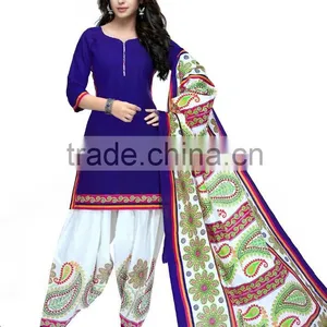 Blue Wholesale Dress Material in Surat thumbnail-1