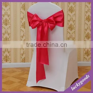Wholesale Red Color Satin Chair Sashes for Weddings thumbnail-1