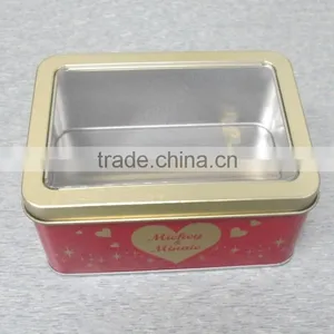 Rectangular With Window Watch Case Chinese Wholesale Tin Tin Box Tin Can thumbnail-1