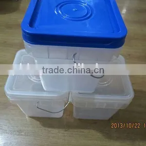 Factory Direct Supply Plastic Square Bucket 5 L Clear Plastic Square Pail Food Grade Transparent Square Bucket With Lid thumbnail-5