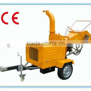 Trailer Mounted Wood Chipper, ATV Wood Shredder, 40HP Diesel Engine thumbnail-1