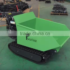Europe Hot Selling 500kg Mini Construction Green Track Dumper thumbnail-3