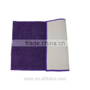 Custom Anti Slip Chenille Towel Non Slip Bath Mat Set, Custom Microfiber 100% Polyester Chenille Bath Mat,dining Room Rugs,carpe thumbnail-2