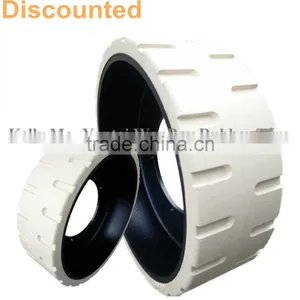 Hot Sale Non Marking 410x130 Small Trailer Solid Rubber Tires for Solid Wood Trailer From Famous Factory Directly thumbnail-1