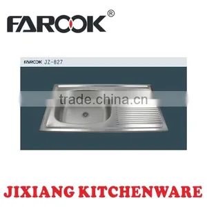 90*50cm Stainless Steel Kitchen Sink Wash Basin thumbnail-1