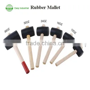 8-40oz Black Wooden Handle Rubber Mallet Hammer With Lowest Price thumbnail-1