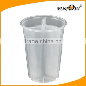 Unique Plastic 3 in 1 Split Cup With Lid 700ml 1000ml for Iced /Hot Coffee Boba Milk Tea Smoothies thumbnail-1