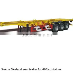 40ft Container Carrier 3 Axle Skeleton Semi Trailer for Sale thumbnail-4