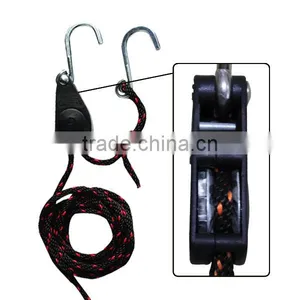 Hydroponics Adjustable 1/4" Rope Ratchet SS Hook Grow Hanger thumbnail-1