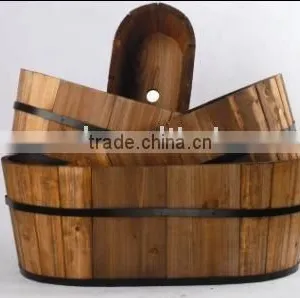 Oval Flower Pot Planter Barrel Sets _FSC Certificate thumbnail-1