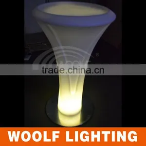Fashionable Look Nightclub Graceful LED Glowing Bar Round Cocktail Table thumbnail-4