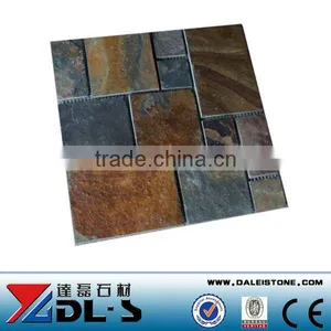 Rusty Slate Stone Natural Mosaic Tile Paving DL-RSM04 thumbnail-1