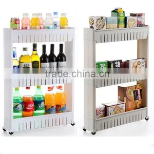 SLIDE OUT STORAGE TOWER 3 TIER ROLLING CASTOR ORGANISE KITCHEN TROLLEY ROOM RACK thumbnail-3